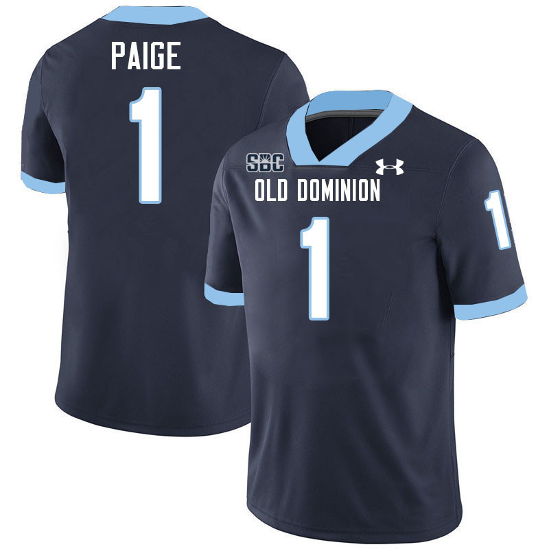 #1 Isiah Paige Old Dominion Monarchs College Football Jerseys Stitched-Navy